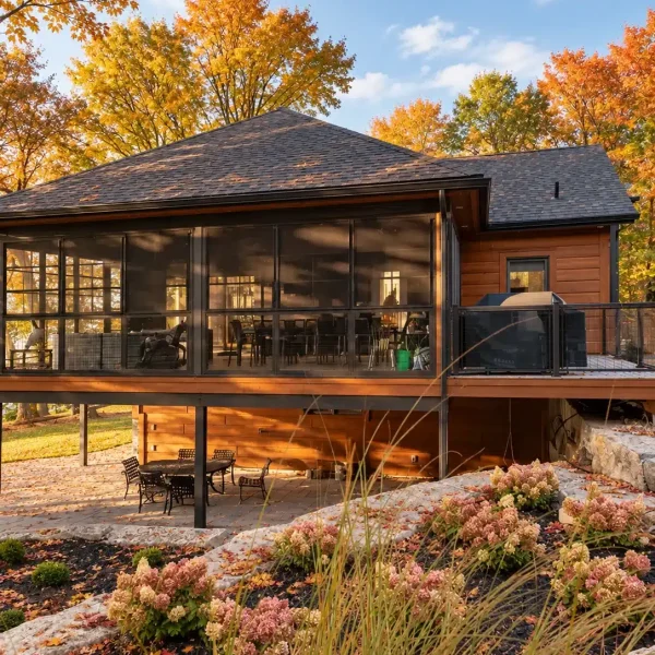 Glass Railings in Fall season - Sunspace GTA